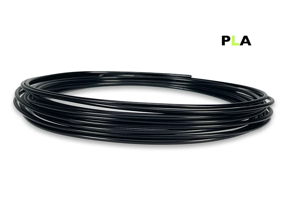 das-filament-pla-filament-50-g-sample-2-85-mm-schwarz-matt image 1