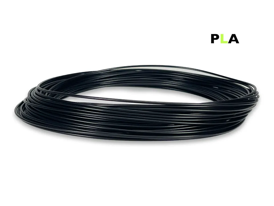 das-filament-pla-filament-sample-1-75-mm-schwarz-matt-50-g image 1