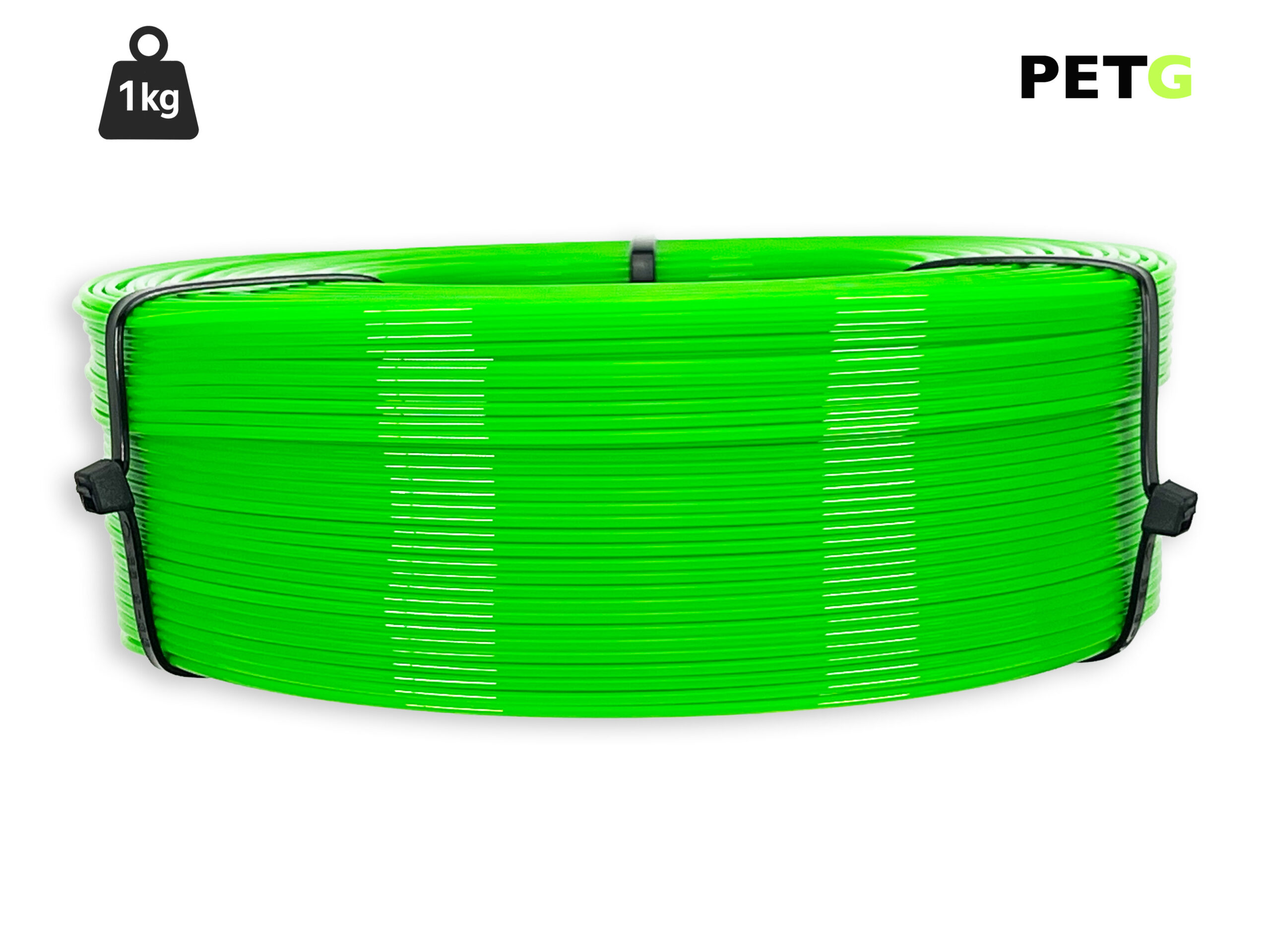 das-filament-petg-filament-1-75-mm-transluzent-neongr-n-1-kg-refill image 1
