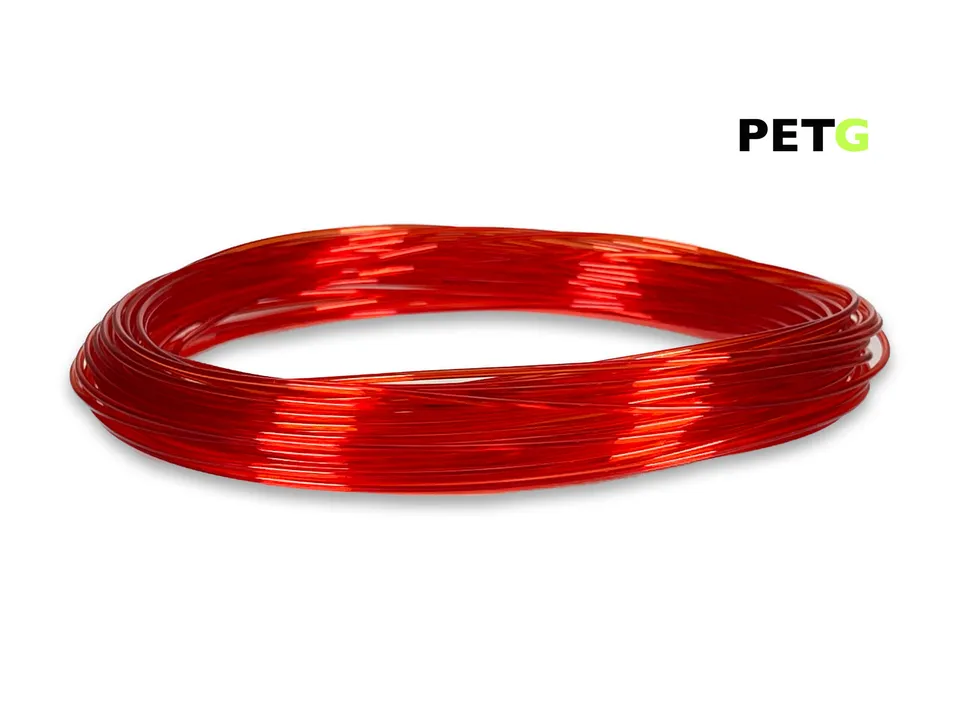das-filament-petg-filament-sample-1-75-mm-transparent-rot-50-g image 1