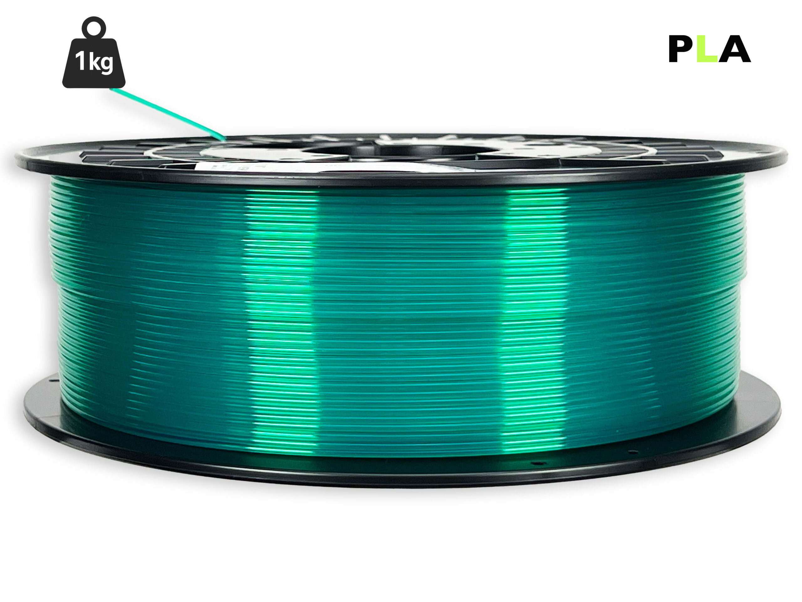 das-filament-pla-filament-1-75-mm-transluzent-gr-n-1-kg image 1