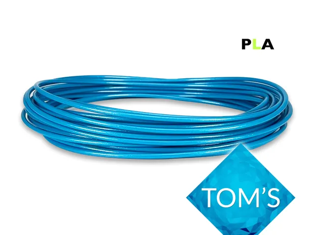 das-filament-pla-filament-50-g-sample-2-85-mm-toms3d-infinity-blue image 1