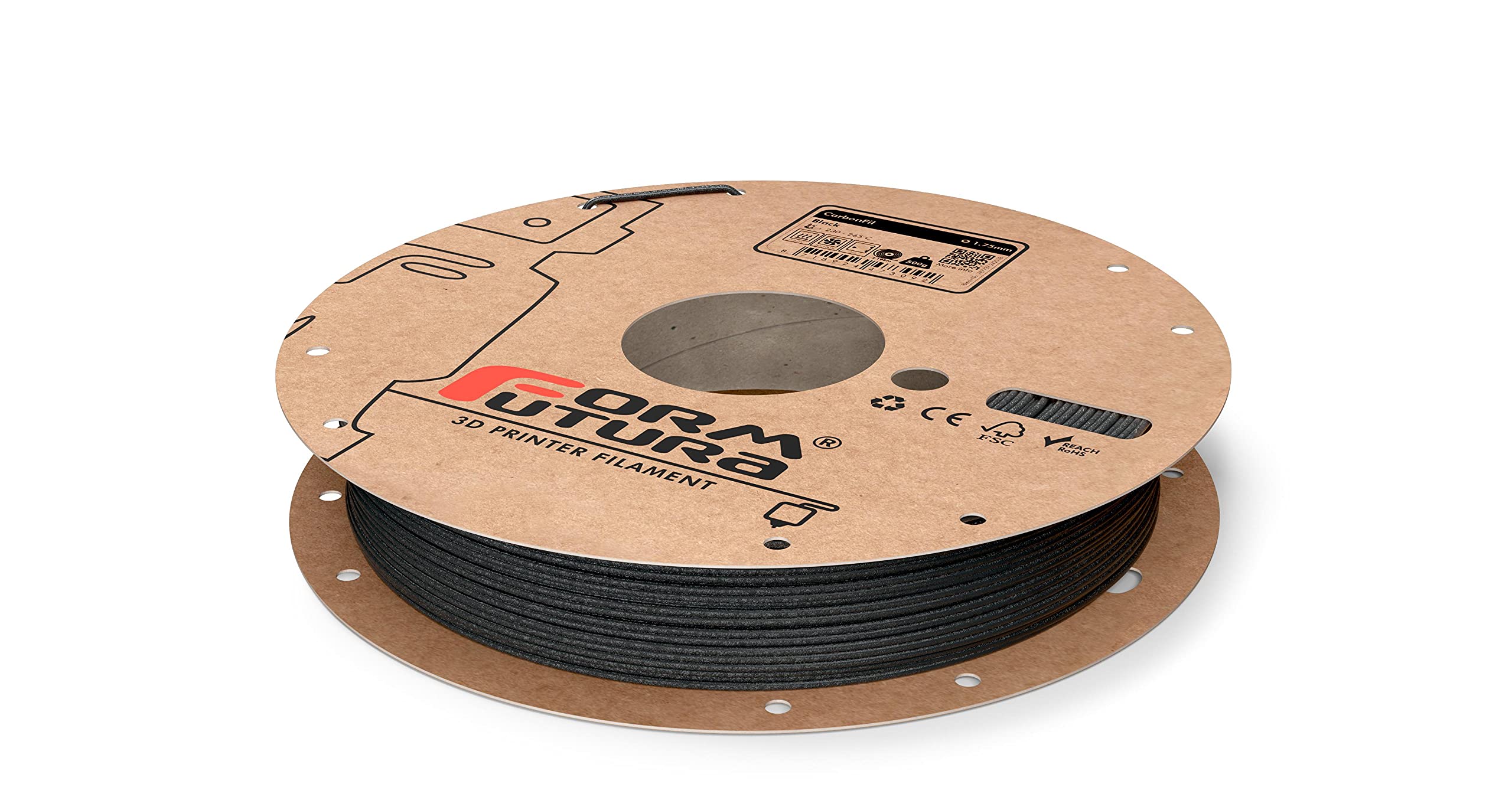 formfutura-carbonfil-carbon-filament-1-75-mm-500-g-schwarz image 1