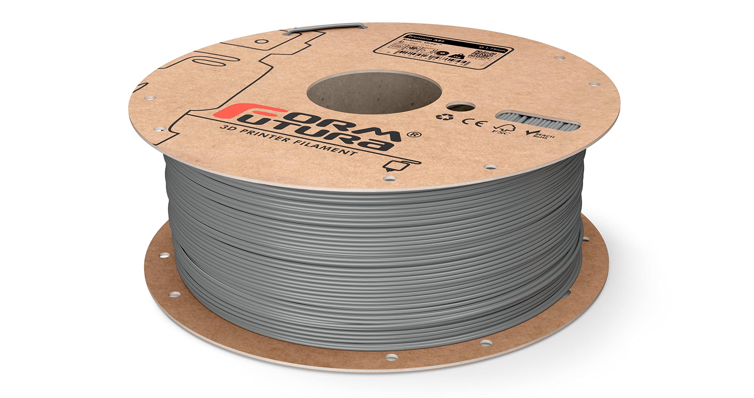 formfutura-premium-abs-3d-drucker-filament-1-75-mm-robotic-grey-1000-g image 1