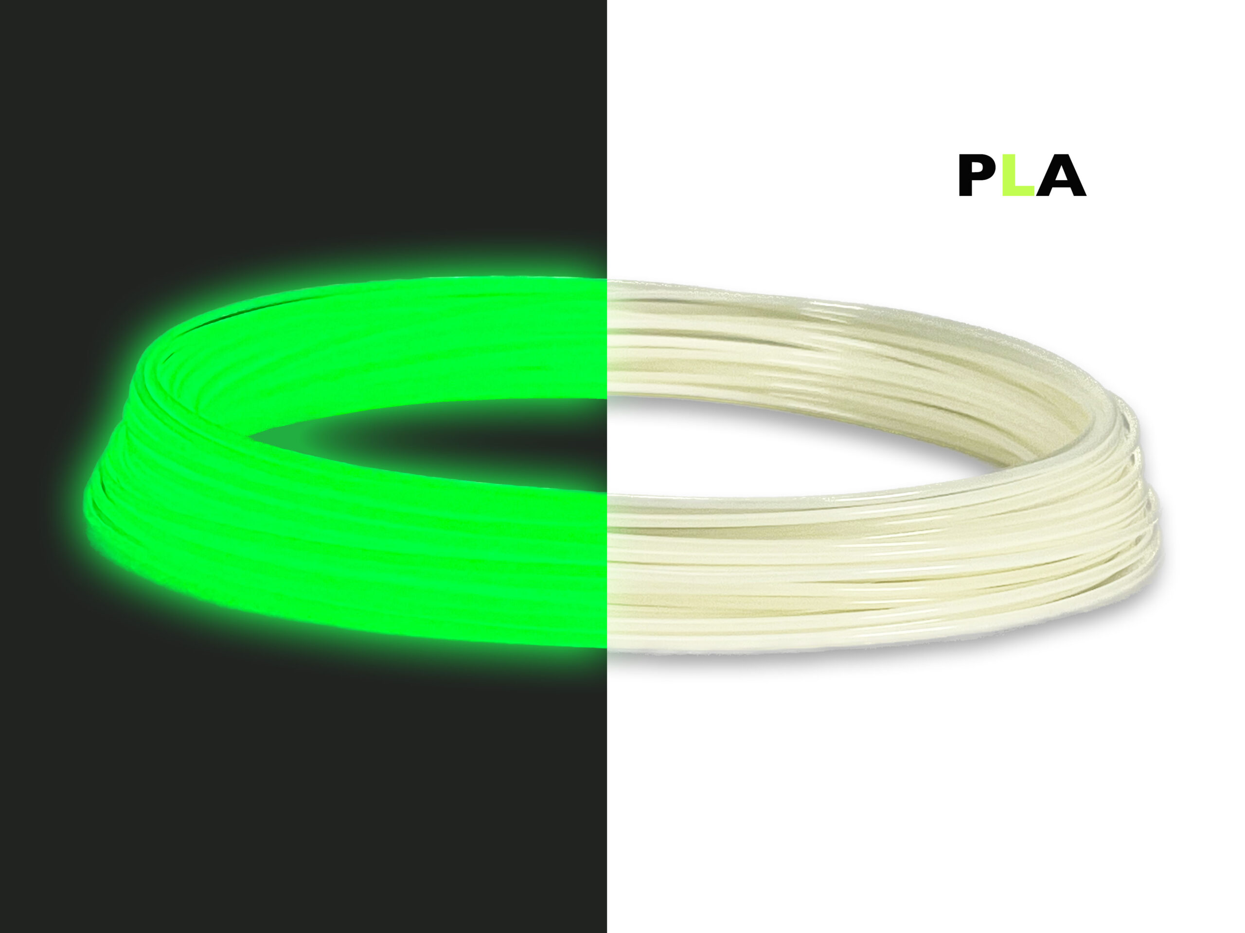 das-filament-pla-filament-sample-1-75-mm-glow-gr-n-v2-50-g image 1