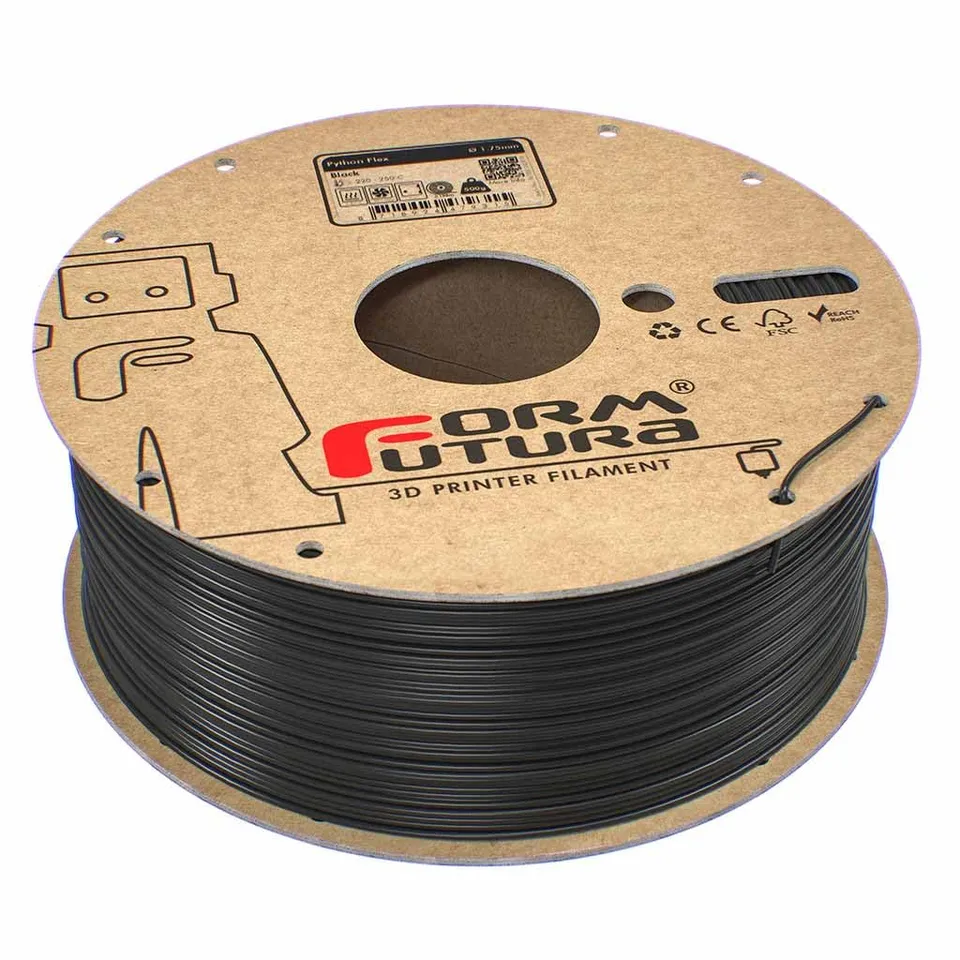 formfutura-python-flex-tpu-filament-black-1-75-mm-500-g image 1